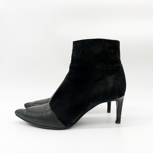 RAG & BONE Beha Paneled Leather Suede Ankle Boots - Picture 6 of 12